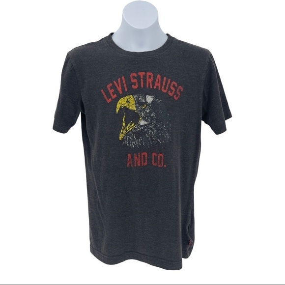 Levi Gray Short Sleeve Graphic Eagle T-Shirt Sz L - Picture 1 of 7